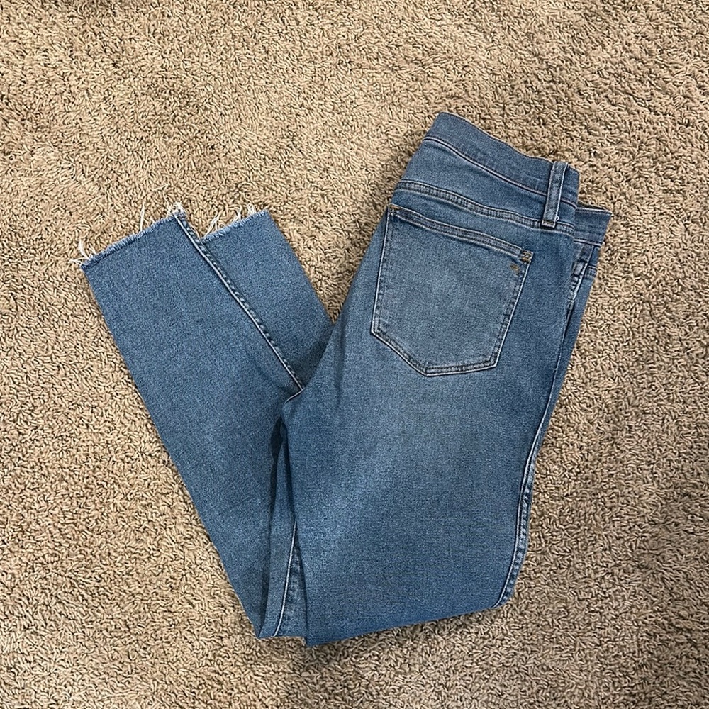 Madewell  10 inch high-rise, skinny raw edge Jeans